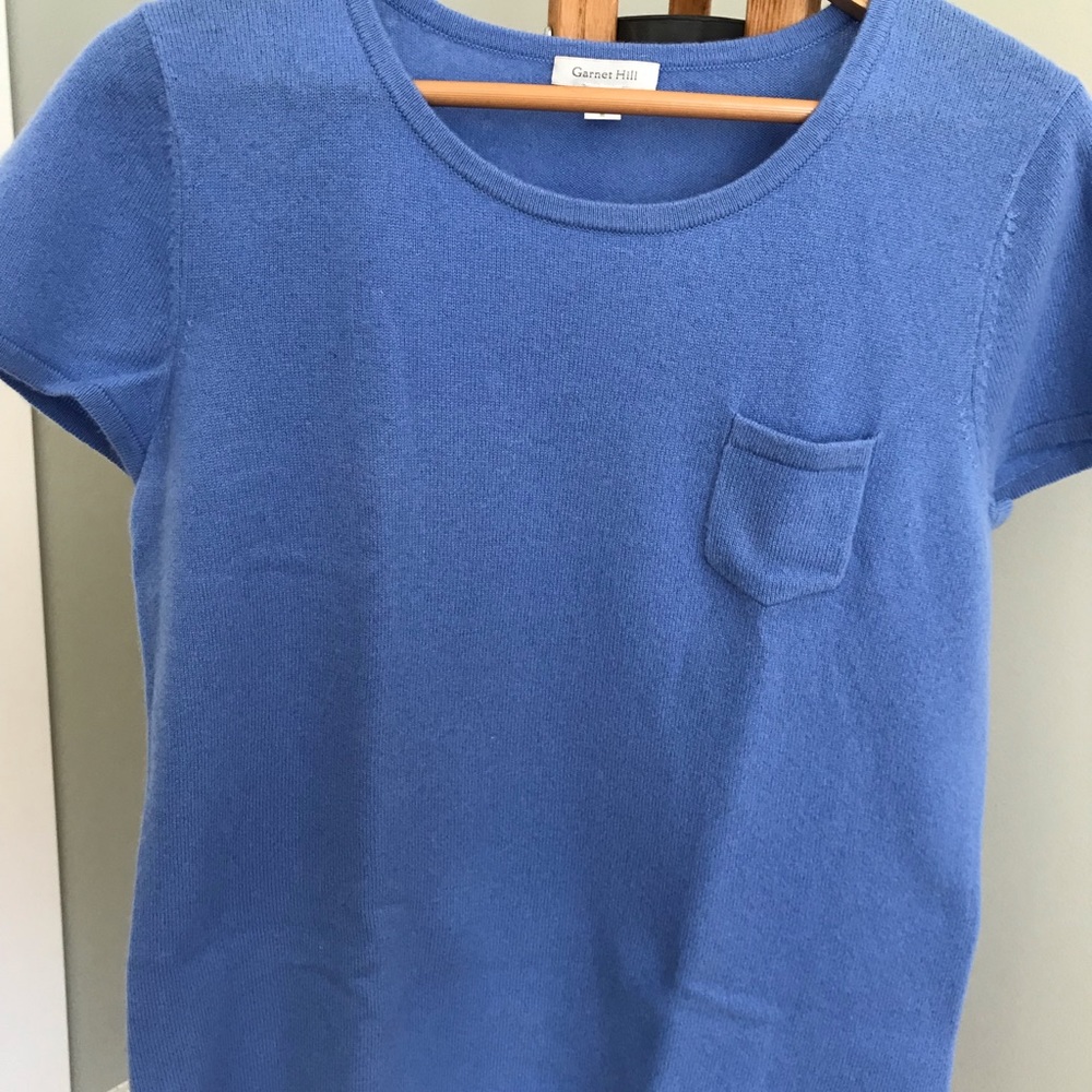 Garnet Hill cashmere t-shirt/light sweater